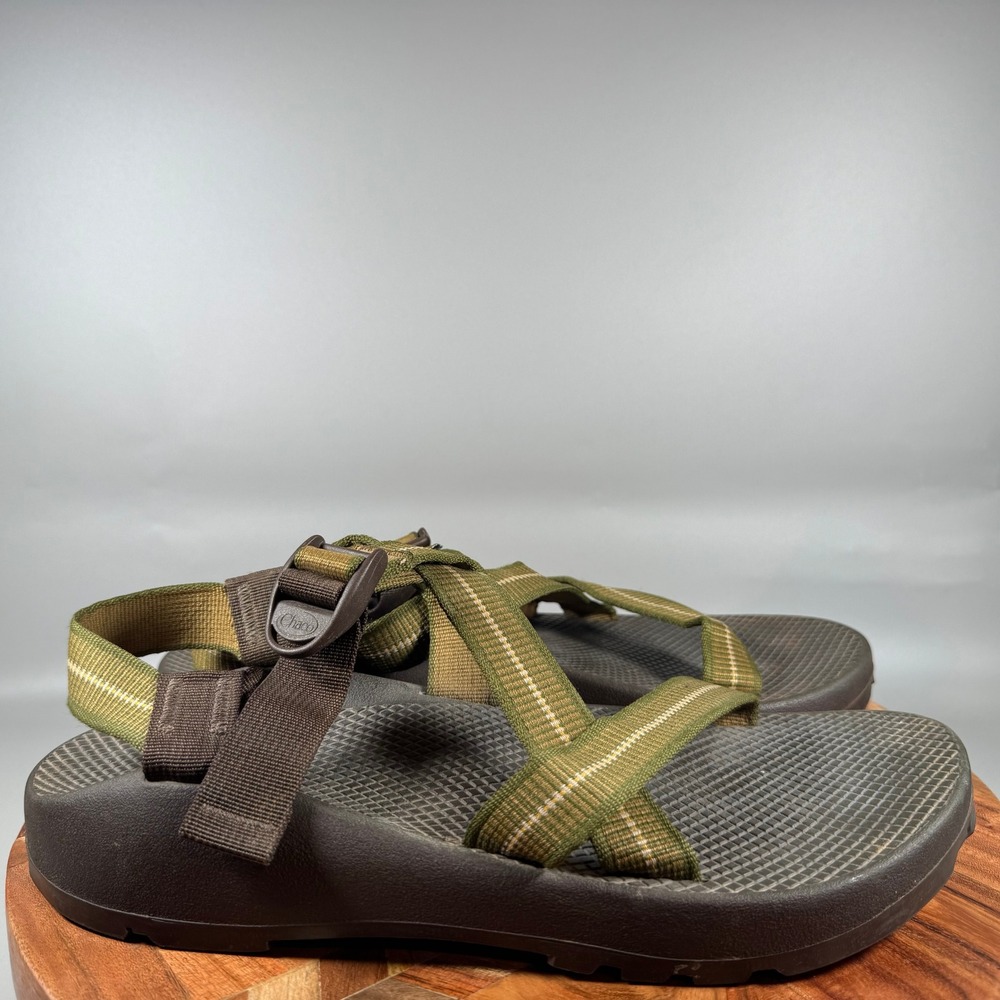 Chaco Z1 Classic Mens 11 Olive Green Vibram Hiking Sport Sandals Made in USA